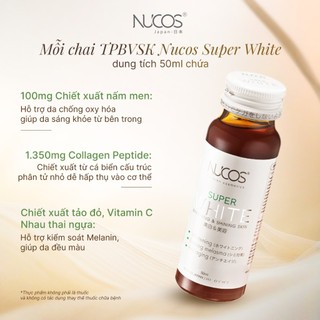 [MUA 1 TẶNG 1] Collagen Nucos Super White Hỗ Trợ Dưỡng Trắng Da, Hỗ Trợ Mờ Thâm Nám Hộp