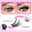 TRTR 30D 40D 50D Cụm lông vũ hỗn hợp Bộ lông mi Khối lượng tự nhiên Ứng dụng dễ dàng Nhẹ để trang điểm cả ngày VN
