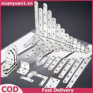 XUAN 10 / 5 / 2 CÁI Mã góc bằng thép không gỉ thiên thần Bảng gỗ nối lớp tấm kết nối hình chữ L 90 độ Áo ngực góc phải VN