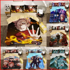 ST2 Jujutsu Kaisen 3in1 Bộ Chăn Ga Gối Chăn Gối Phòng Ngủ Có Thể Giặt Ký Túc Xá Phù Hợp Với TS2