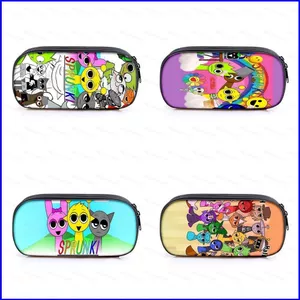 SQ3 Sprunki Incredibox Hộp Đựng Sinh Viên Dung Tích Lớn Văn Phòng Phẩm Túi Bảo Quản Anime Văn Phòng Phẩm Túi QS3