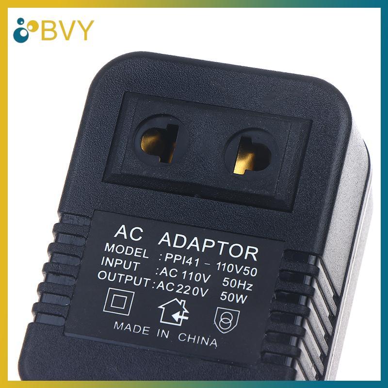 Bộ chuyển đổi du lịch biến áp bước xuống BVY EU US Plug Down AC220V sang 110V hoặc 110 sang 220V Bộ chuyển đổi điện áp 50W.