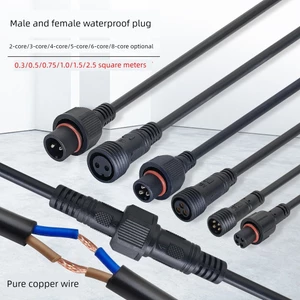 Phích cắm chống nước Nam Nữ Mông Hàng không Công nghiệp Công nghiệp Đầu nối nhanh Ổ cắm dây LED ngoài trời Đầu nối lõi 2-8