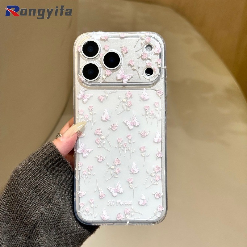 Ốp Điện Thoại Hoa Hoạt Hình Cho Redmi K80 K70 K70E K60 K50i K50 K40S K40 K30 K30i K20 Pro Plus Ultra Cover Hoa Tươi Dễ Thương Trong Suốt Vỏ Mềm