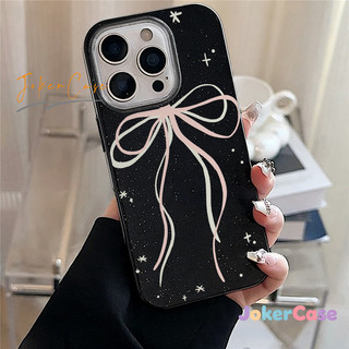 Ốp Lưng Cho IPhone 15 16 11 13 17 14 12 Pro Max 7 8 15 16 Plus air X XR XS Max Vỏ bọc sang trọng đính nơ lấp lánh