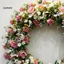 Linh hồn| Vòng hoa hoa thủ công Trang trí hoa trà Handmade Hoa hồng thực tế Móc treo vòng hoa Camellia để trang trí lò sưởi tường cửa – Nhà hoa mùa xuân cho Đông Nam