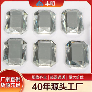 2DA8 Hình Chữ Nhật Hình Bát Giác Giả Bàn Acrylic Kim Cương Đáy Phẳng Thủy Tinh Pha Lê Chống Lỗ Hình Đặc Biệt Tự Làm Đồ Chơi Trang Trí Đá Quý Miếng Dán Kim Cương