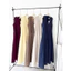 Đầm linen muối tiêu cổ V xếp li nhuyễn dáng maxi xoè dài có túi + dây cột eo MyaHouse