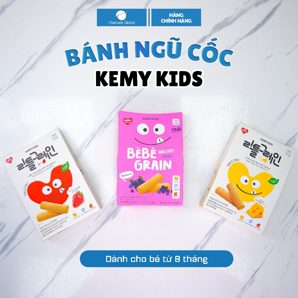 Bánh Ngũ Cốc Ăn Dặm KEMY KIDS, Bữa Phụ Thơm Ngon, Dinh Dưỡng Cho Bé