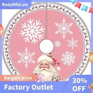 60cm Hồng Cây Giáng Sinh Váy Giáng Sinh Bông Tuyết Ông Già Noel Cây Váy Giáng Sinh Vui Vẻ Trang Trí Chúc Mừng Năm Mới