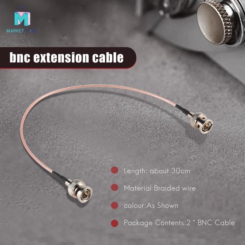 2 Chiếc 3G HD SDI BNC 30cm 75 Ohm cho máy ảnh, thiết bị video, hỗ trợ HD-SDI 4K 8K