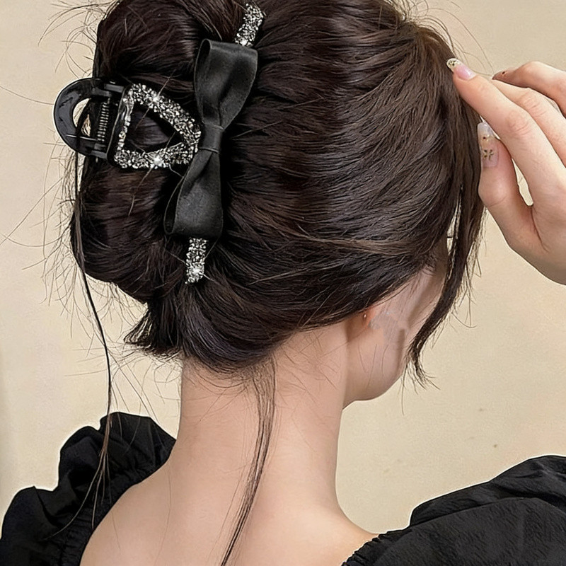 Đen Lớn Vuốt Tóc Kẹp Voluminous Cá Mập Kẹp Hợp Thời Trang Lớn Phụ Kiện Tóc Cho Nữ