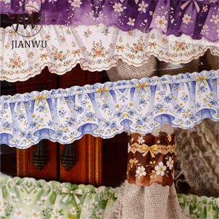 JIANWU Vải Rèm Series Vintage Hoa Ren Phong Cảnh Chất Liệu Cắt Dán Thêu Sò Băng Sáng Tạo DIY Tạp Chí Văn Phòng Phẩm