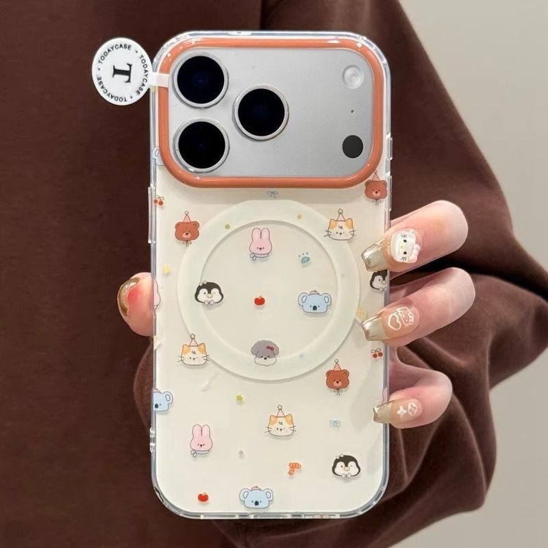 Ốp điện thoại từ tính Shaking Bear Avatar có giá đỡ Apple 17 / 16promax Vỏ bảo vệ Apple 15 / 12promax