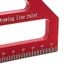 NOTE1 Dụng cụ kéo vuông chế biến gỗ, Thước tam giác Miter màu đỏ 45 độ, Kỹ sư thước đo đa góc hợp kim nhôm có độ chính xác cao màu xanh chính xác