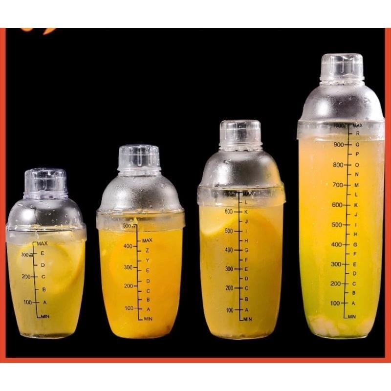 ( Tặng chày dầm hoa quả) Bình Lắc Shaker Nhựa 300ML - 530ML - 700ML Bình Lắc Pha Chế Shaker Cocktail