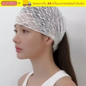 Băng đô ren lưới CORALTIDE, Quấn tóc co giãn rỗng mùa xuân hè, Tạo kiểu dáng thoáng khí thanh lịch Phụ kiện tóc nhẹ dành cho nữ