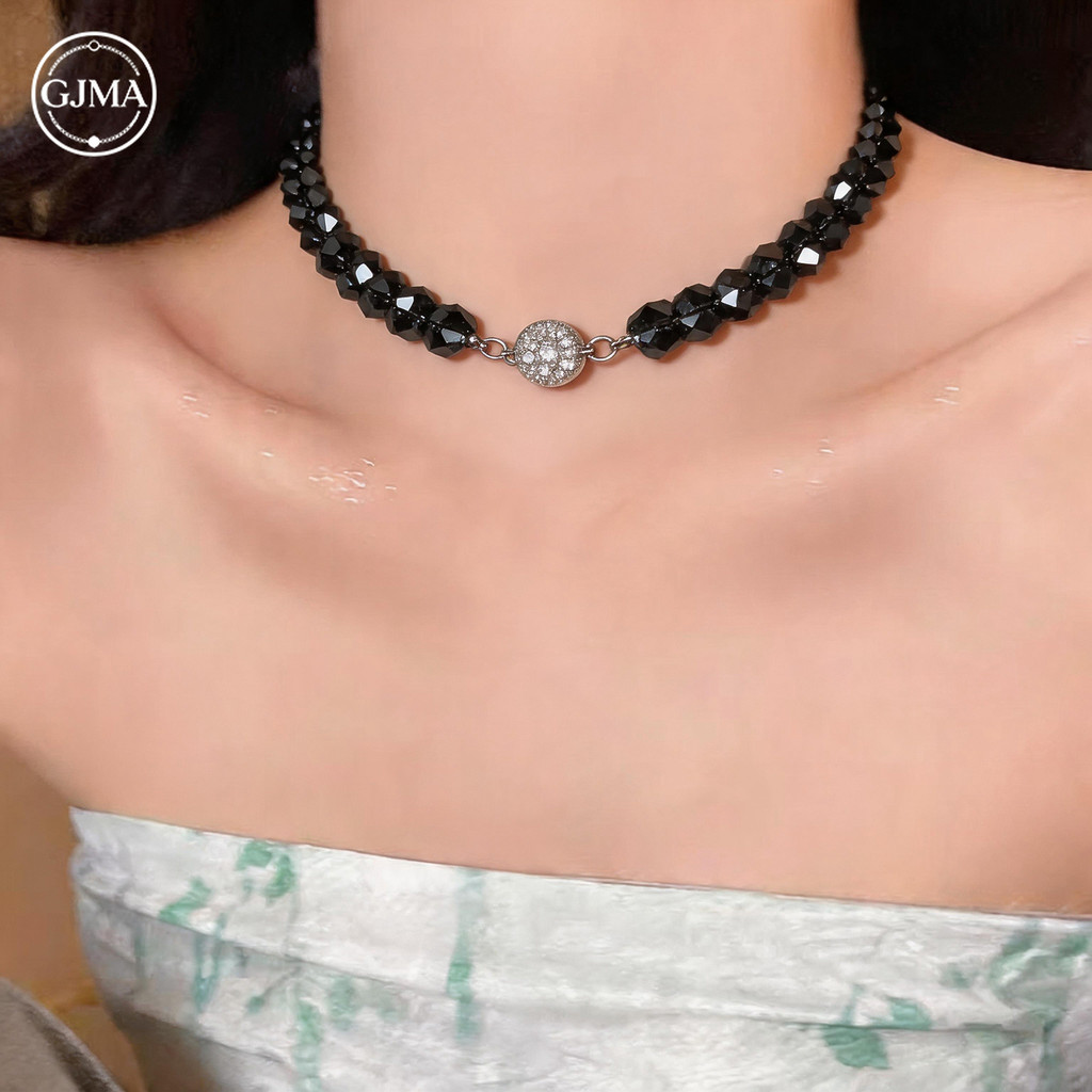 Vòng cổ pha lê đính cườm sang trọng Choker Niche Phụ kiện dây chuyền cổ cao cấp