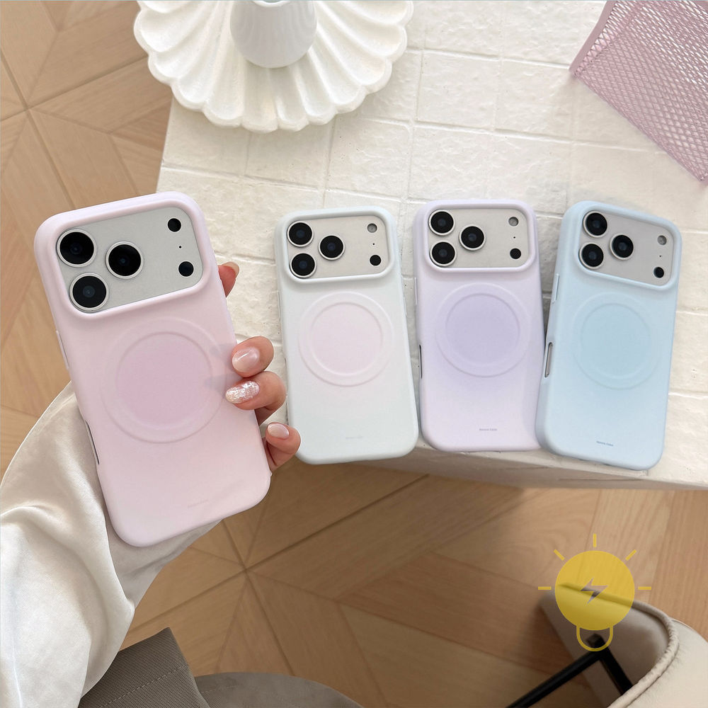 Phone Case For iPhone 17 Pro Max 16 15 14 13 TPU Magnetic Smudge Soft Aesthetic Korean Cute