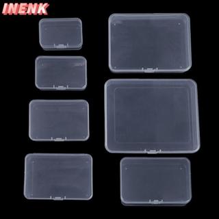 INENK Hộp lưu trữ trong suốt, Hộp đựng hạt trang sức 8 kích cỡ bằng nhựa, Hộp đựng đồ lặt vặt trong suốt hình vuông nóng Hộp đóng gói