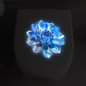 {BUDDI} Glow In The Dark Toilet Flower Stier Đề can dán tường có thể tháo rời bằng hoa dạ quang Trang trí phòng tắm Nhà DIY {buddingenergy}