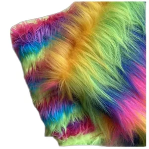 Plus Sang Trọng Jacquard Sang Trọng Vải Động Vật Trang Phục cos Màu Lông Nhân Tạo Màu Sắc Phù Hợp Với Cầu Vồng Sang Trọng Búp Bê Vải 5.11