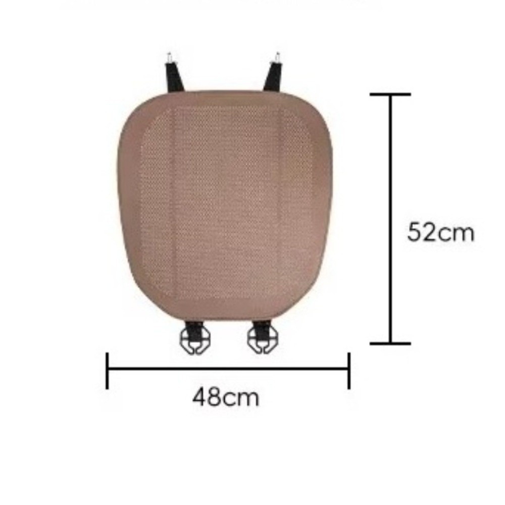 FANIELLAPOWELL Đệm mát mẻ, Đệm ngồi ô tô thoáng khí nửa gói, Đệm ngồi thông gió bằng da PU màu trơn thoải mái Bốn mùa