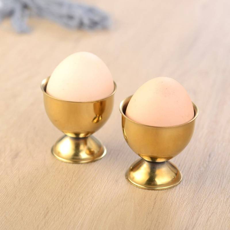 [yuzhoun] Cốc trứng luộc mềm bằng thép không gỉ Giá đỡ trứng để bàn Cốc dụng cụ nhà bếp Bộ đồ ăn sáng hơi Ra Khuôn cho trứng Poach