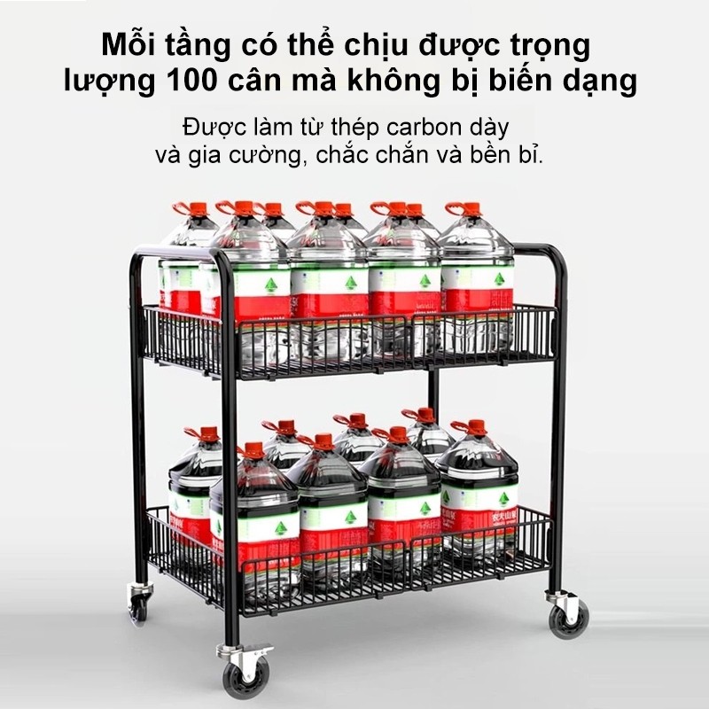 Xe đẩy spa Thép Carbon không cần cài đặt kệ để đồ Xe đẩy gấp gọn khả năng chịu tải mạnh mẽ