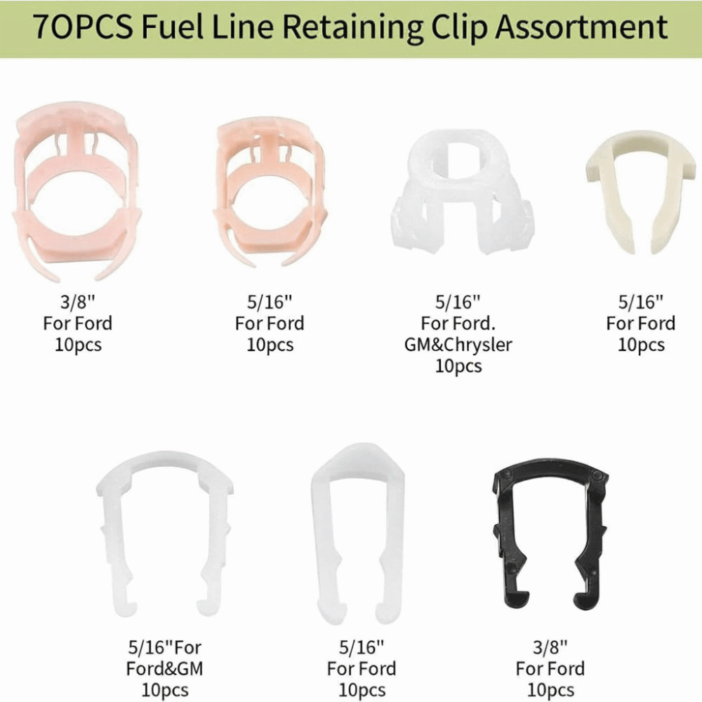 Bộ kẹp giữ dòng nhiên liệu nylon tái sử dụng, kẹp nhựa giữ ống nhiên liệu, dây buộc tự động, bảo trì ô tô