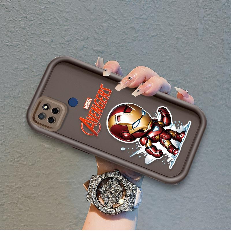 Áp dụng cho Realme C12 C25 C25S C21Y C25Y C15 Narzo 30A Narzo 20 Vỏ điện thoại mềm silicon hoạt hình TPU Captain America Iron Man Angel Angel Eye Ốp lưng chống sốc
