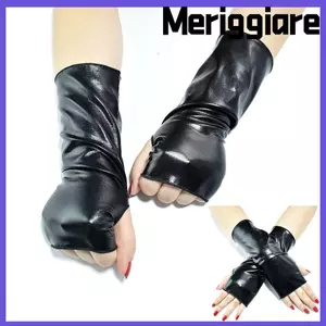 Găng tay da MERIGGIARE Cosplay PU Mittens Hip-Hop Dance Halloween