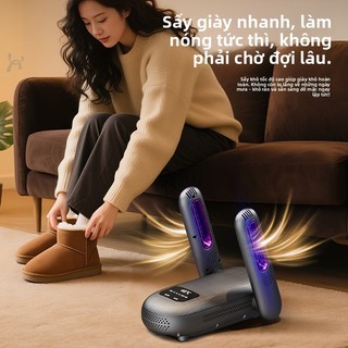 [Bảo Hành 1 Đổi 1 - 7 Ngày] Máy Sấy Giày Thông Minh VINZEO - Khử Mùi Kháng Khuẩn, Hẹn Giờ Tự Ngắt, Gập Gọn Tiện Lợi