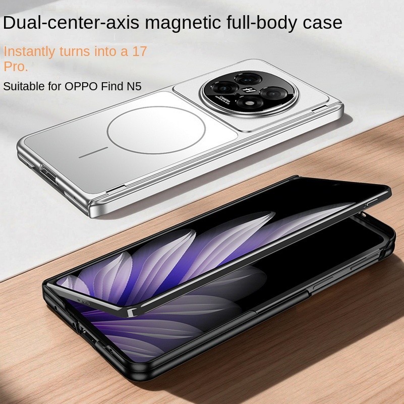 Ốp điện thoại mờ bản lề từ tính mờ cho OPPO Find N6 Find N5 Find N3 Vỏ chống sốc bằng nhựa mỏng có sạc không dây