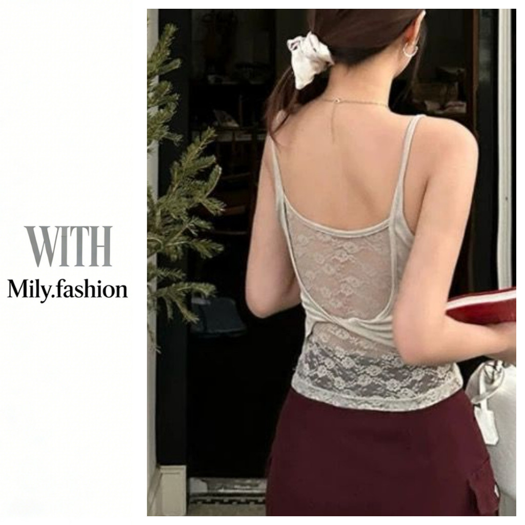 Milyfashion Sling Top Ôm Body với Miếng Lót Ngực, Phong Cách Mới và Ngọt Ngào