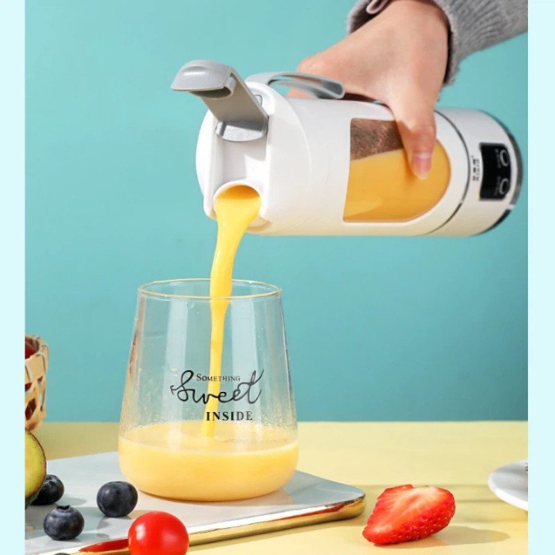 máy xay sinh tố cầm tay 10 lưỡi dao thép không gỉ dung tích 450ml sạc USB dễ mang theo đi học đi làm