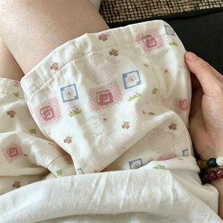Quần Short Pyjama Mỏng Nhẹ Họa Tiết Hoạt Hình, Phù Hợp Mặc Mùa Hè