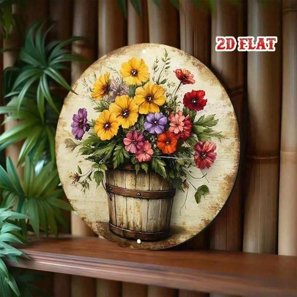 CIFbuy Dấu hiệu kim loại cổ điển Nghệ thuật treo tường hoa cho trang trí quán cà phê tại nhà