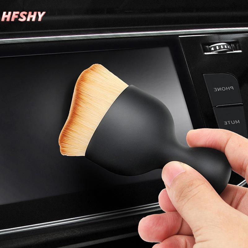 Bàn chải làm sạch nội thất ô tô HFSHY Thiết kế cong Bàn chải mềm quét bụi siêu mềm Ổ cắm điều hòa không khí Dụng cụ làm đẹp ô tô VN