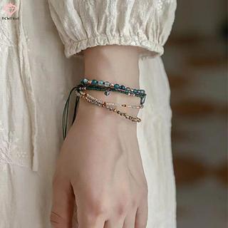 Vòng tay hạt mini phong cách bohemian màu sắc đa dạng, lắc tay quyến rũ dành cho tình bạn và cặp đôi
