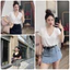 Áo phông cổ tim tay ngắn nữ TT 4 mùa💋Áo thun cổ tim nữ tay hến💋[freeship] Linh Tây.Clothing