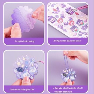 DIY Craft Goo Kit 3D Dán Tóc Kẹp Hạt Hộp Bảo Quản Trẻ Em Handmade Bộ Quà Tặng