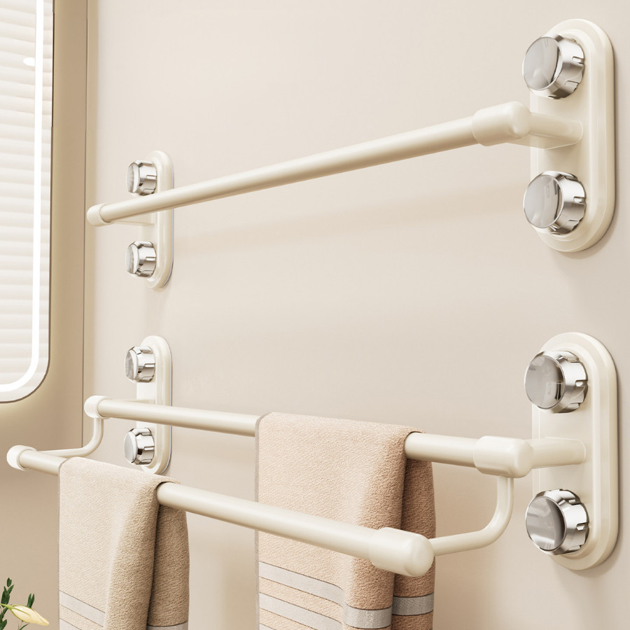 Giá Treo Khăn Gắn Tường Hút Chân Không 70cm Dino, Thanh Treo Khăn Không Khoan Tường 1 Tầng 2 Tầng Cao Cấp