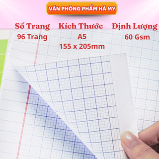 COMBO 10 QUYỂN VỞ HỌC SINH 96 TRANG A5 – 4 Ô LY CHUẨN