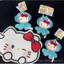 Fun Duoduo Clownfish Cross-Dressing hellokitty Túi Mặt dây chuyền nhỏ Phụ kiện túi đi học lưng dễ thương