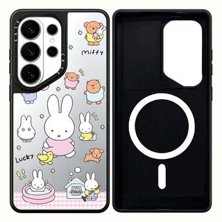 Ốp Lưng Phone Case For Cứng Gương Thỏ Lưới Từ Tính Cho Samsung Galaxy S26 25 24 23 UItra S26 25 24 23 Plus Vỏ Bảo Vệ Chống Sốc
