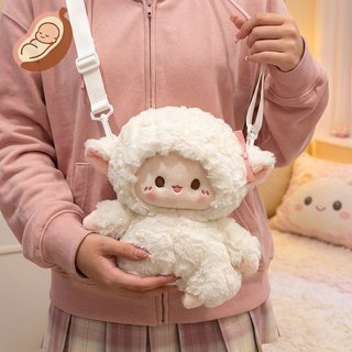 Túi đeo chéo cừu sang trọng dễ thương Bông mềm PP Túi đeo vai hoạt hình Quà tặng du lịch đi học