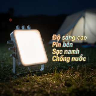 Đèn pin sạc USB chống nước dùng pin Lithium 18650, phù hợp cắm trại và tình huống khẩn cấp
