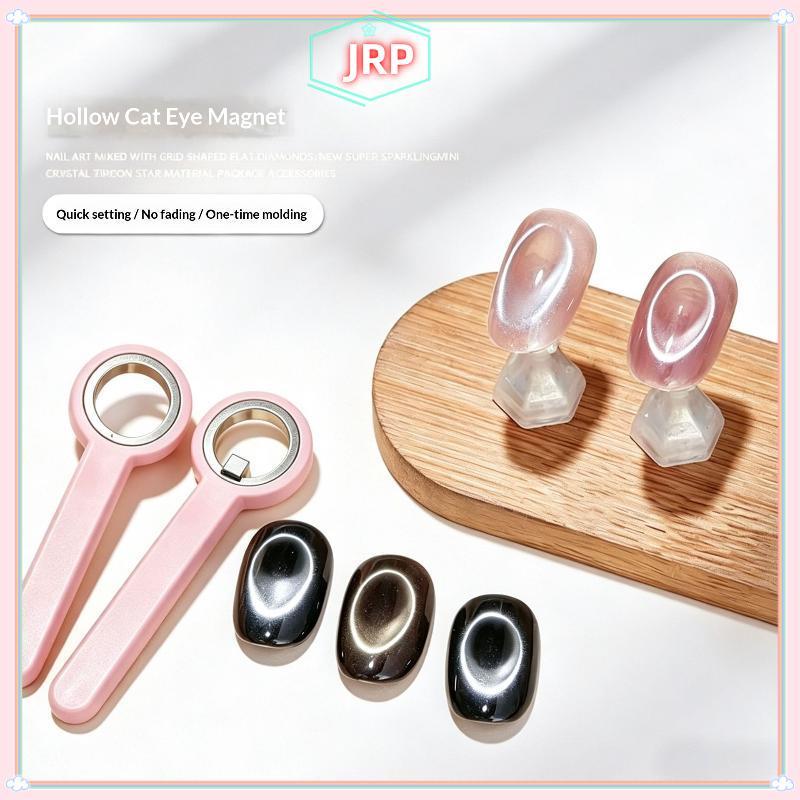 Nam châm hình vòng JRP cho móng tay mắt mèo có tay cầm tạo hiệu ứng mắt mèo rỗng Công cụ nghệ thuật làm móng thực tế để làm móng tay tại nhà hoặc Salon JRP