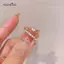 Nhẫn điều chỉnh hình trái tim với kim cương giả - Quà tặng hoàn hảo cho đám cưới và nhẫn đính hôn từ thương hiệu AqToCna